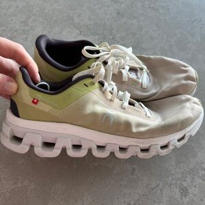 On Running Cloudtec Shoes in Cream and Green